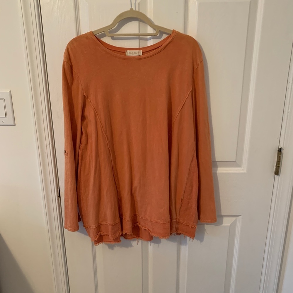 Altard state oversized lag & look burnt orange top